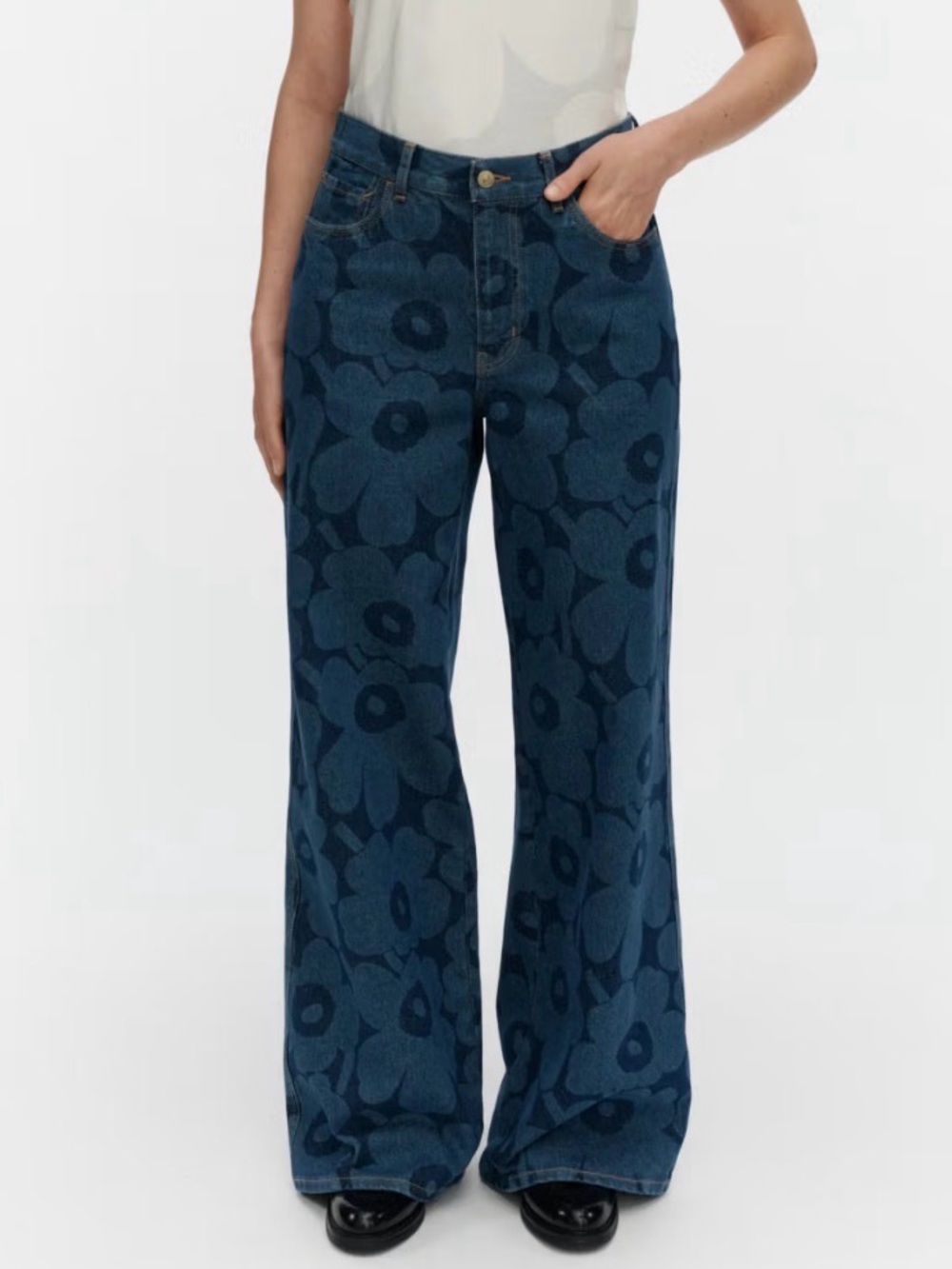Marimekko Maridenim Wide Unikko Jeans Long
